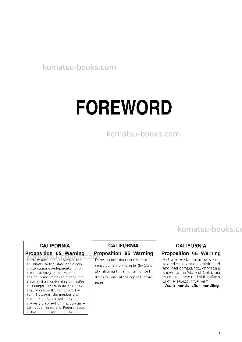 Komatsu wa1200-3jpn Operation manual cover Page 2 Komatsu wa1200-3jpn Operation manual cover Page 2