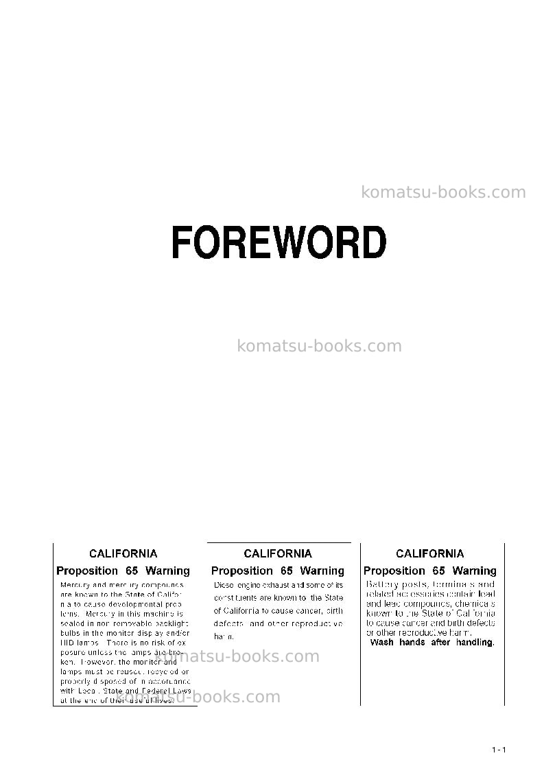 Komatsu d155ax-6jpn Operation manual cover Page 2 Komatsu d155ax-6jpn Operation manual cover Page 2