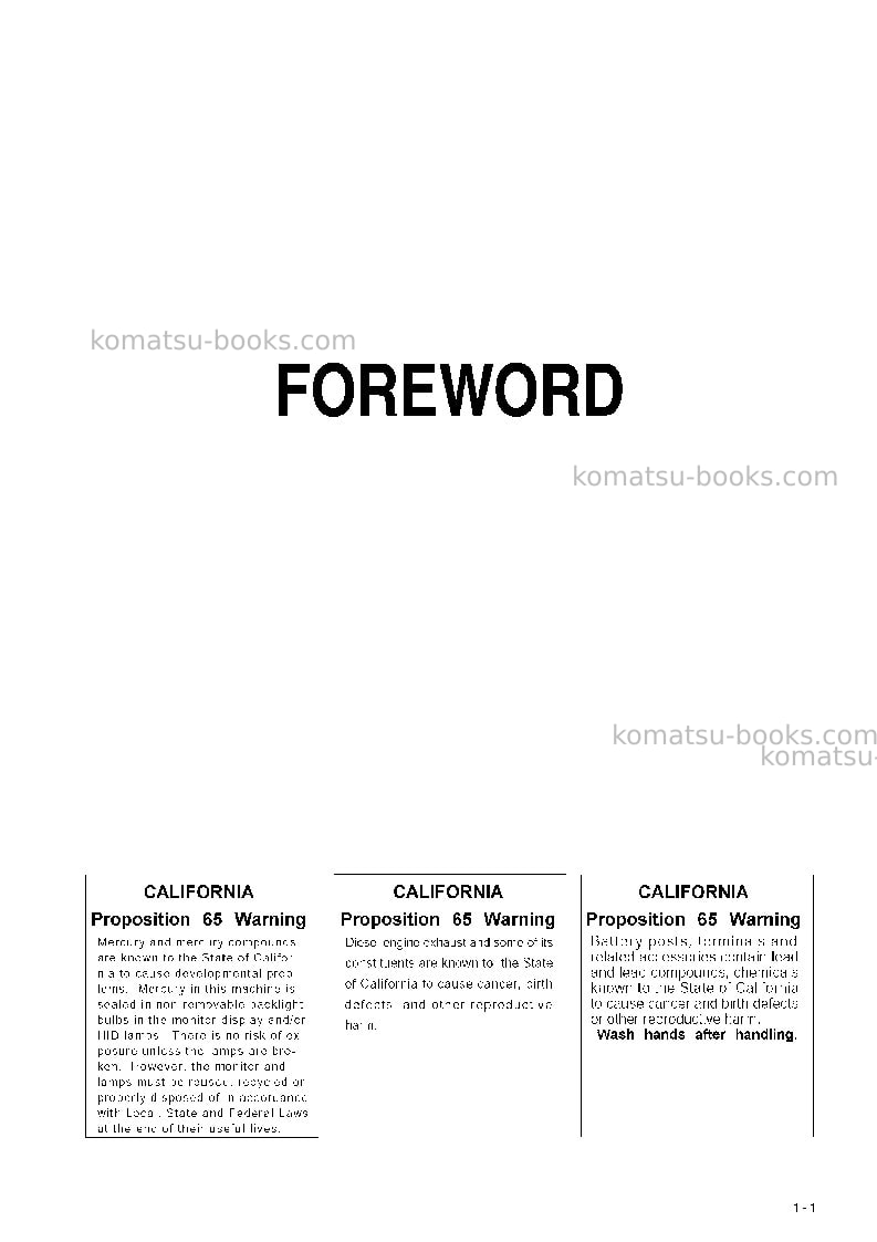 Komatsu d475a-5jpn-e0 Operation manual cover Page 2