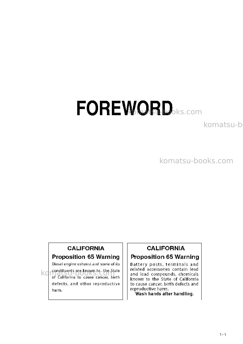 Komatsu wa150-6jpn-for n. america Operation manual cover Page 2 Komatsu wa150-6jpn-for n. america Operation manual cover Page 2