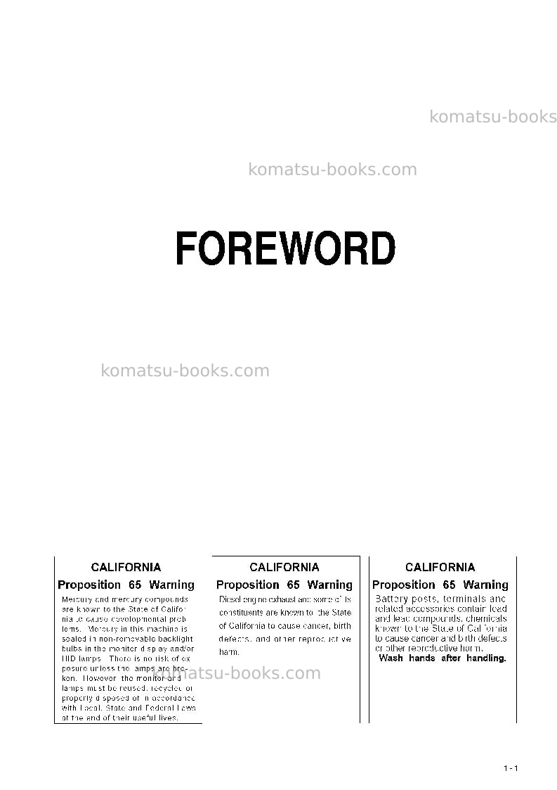 Komatsu hd785-7jpn-for kal Operation manual cover Page 2 Komatsu hd785-7jpn-for kal Operation manual cover Page 2