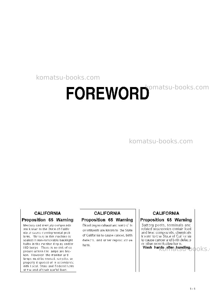 Komatsu pc138us-8jpn Operation manual cover Page 2 Komatsu pc138us-8jpn Operation manual cover Page 2