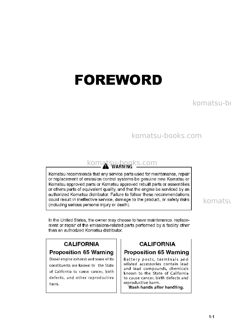 Komatsu wa320-7jpn Operation manual cover Page 2 Komatsu wa320-7jpn Operation manual cover Page 2