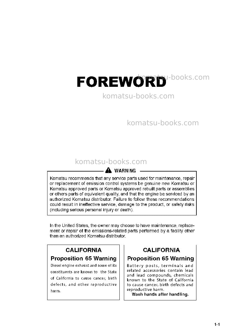 Komatsu wa200-7jpn Operation manual cover Page 2 Komatsu wa200-7jpn Operation manual cover Page 2