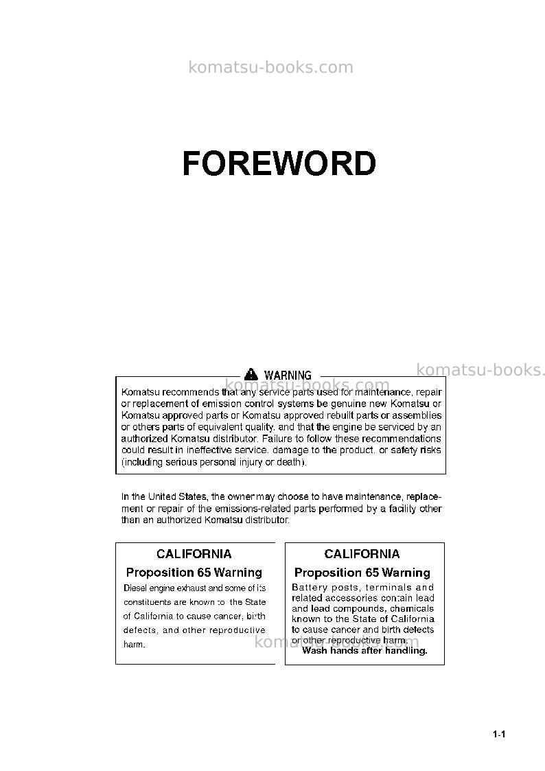 Komatsu hm400-5jpn Operation manual cover Page 2 Komatsu hm400-5jpn Operation manual cover Page 2