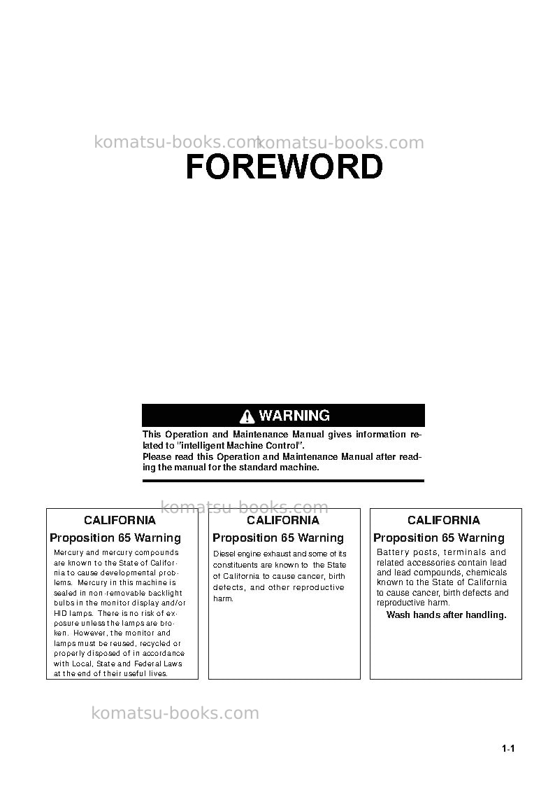 Komatsu d155axi-8jpn Operation manual cover Page 2 Komatsu d155axi-8jpn Operation manual cover Page 2