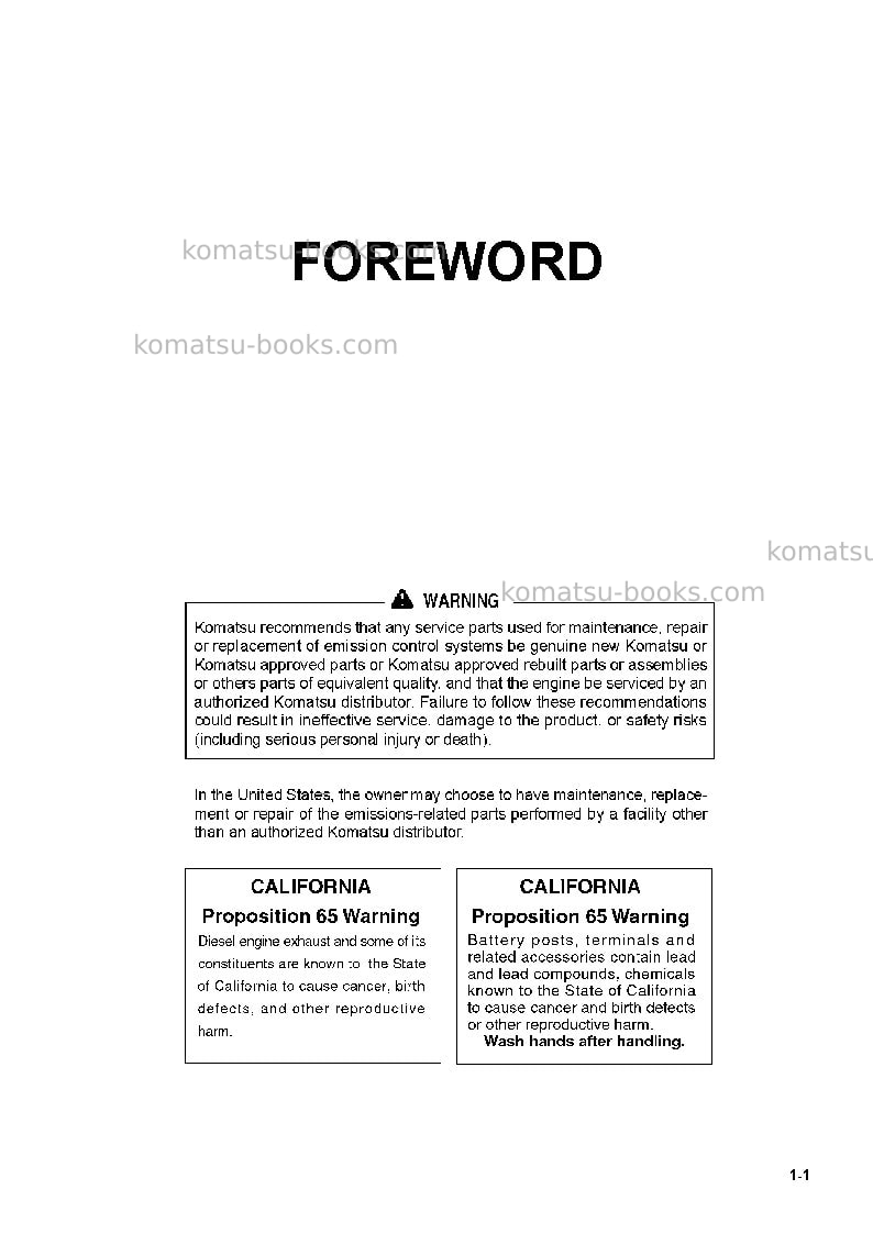 Komatsu hm400-5jpn Operation manual cover Page 2 Komatsu hm400-5jpn Operation manual cover Page 2