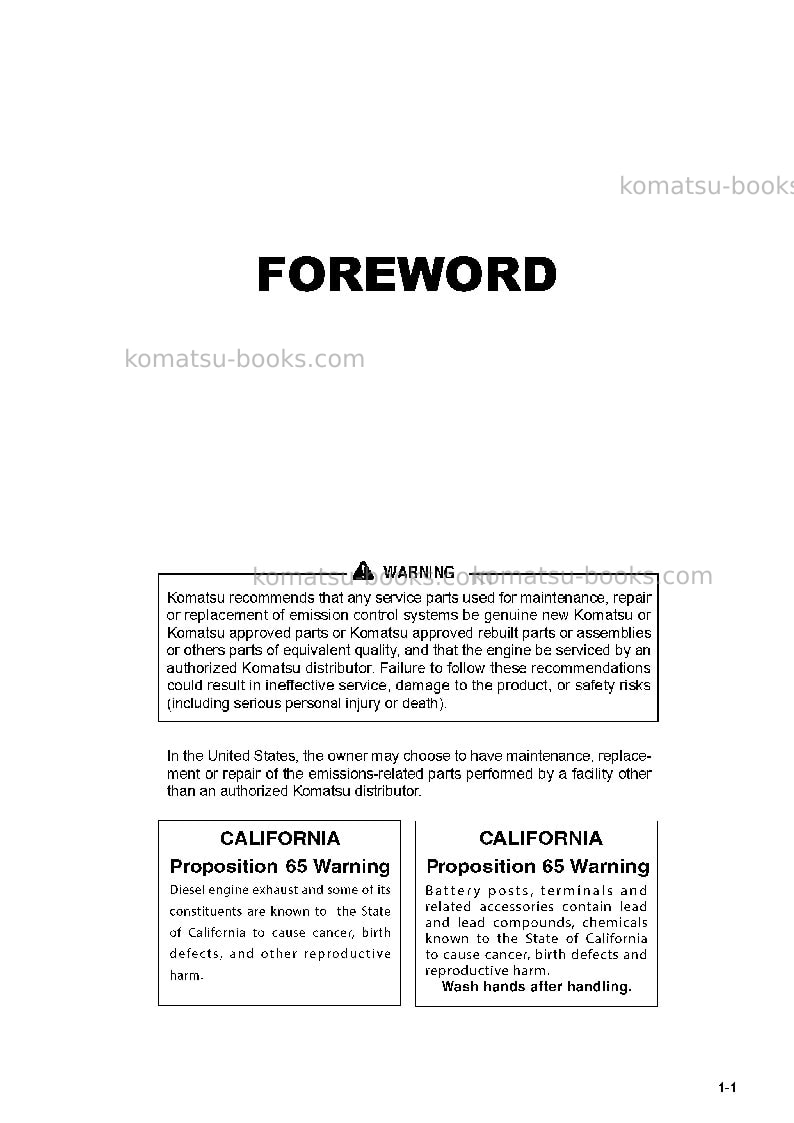 Komatsu hm400-3jpn Operation manual cover Page 2 Komatsu hm400-3jpn Operation manual cover Page 2