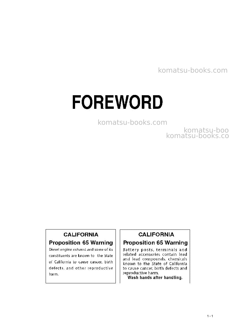 Komatsu hd465-7jpn-e0 Operation manual cover Page 2 Komatsu hd465-7jpn-e0 Operation manual cover Page 2