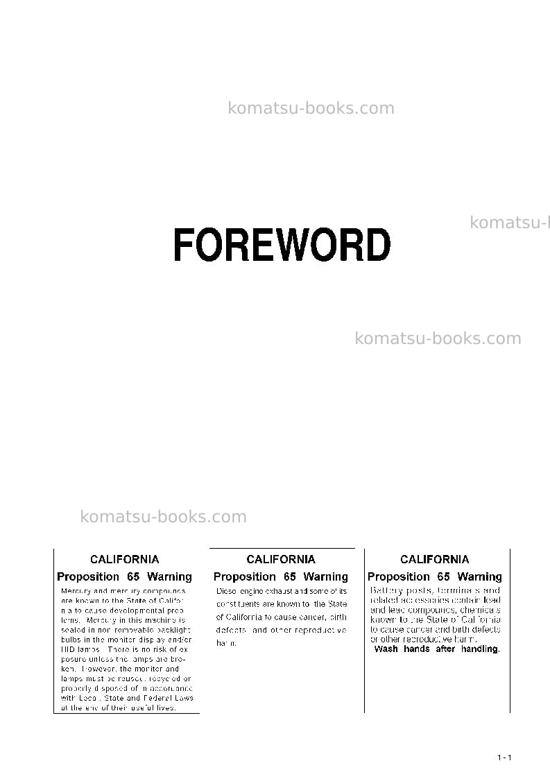 Komatsu hd785-7jpn Operation manual cover Page 2 Komatsu hd785-7jpn Operation manual cover Page 2