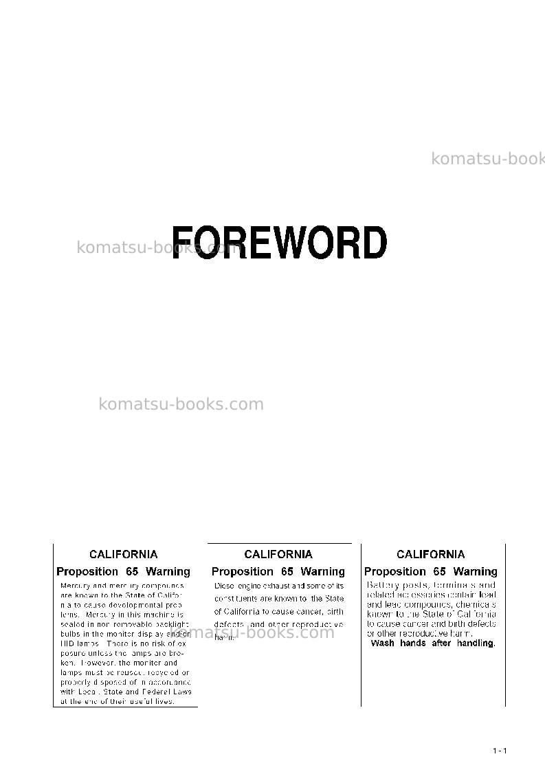 Komatsu wa1200-6jpn Operation manual cover Page 2 Komatsu wa1200-6jpn Operation manual cover Page 2