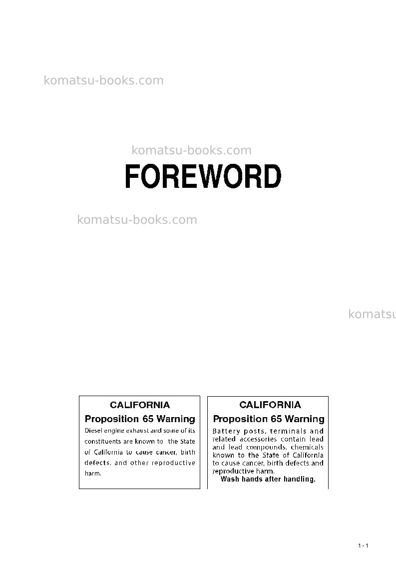 Komatsu gd825a-2jpn Operation manual cover Page 2 Komatsu gd825a-2jpn Operation manual cover Page 2
