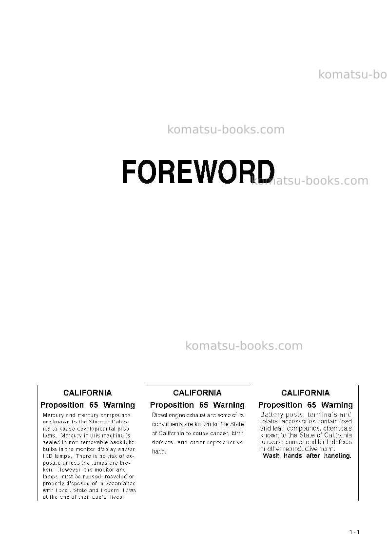 Komatsu d375a-6jpn Operation manual cover Page 2 Komatsu d375a-6jpn Operation manual cover Page 2