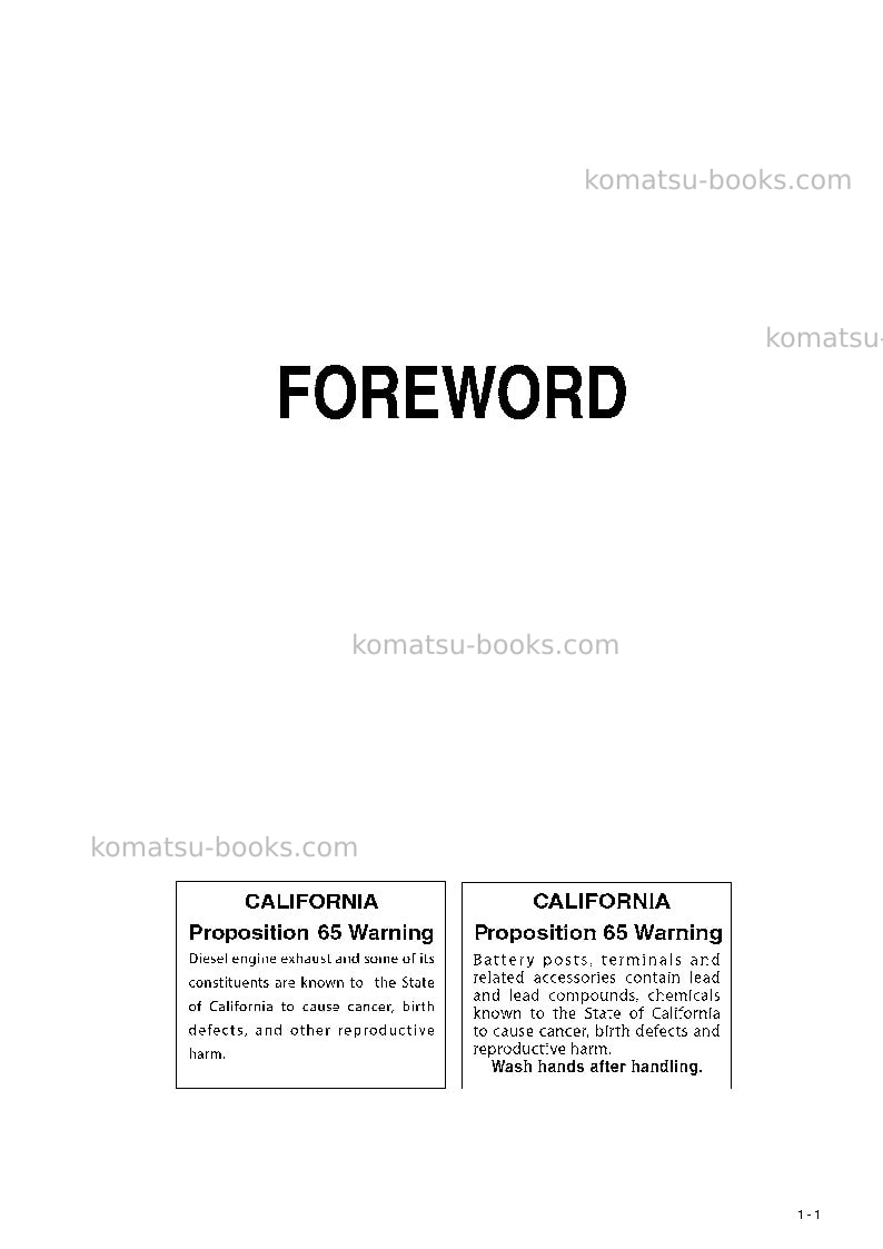 Komatsu d375a-6jpn-r Operation manual cover Page 2 Komatsu d375a-6jpn-r Operation manual cover Page 2