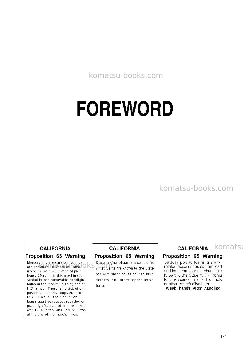 Komatsu d475asd-5jpn-e0, super dozer Operation manual cover Page 2 Komatsu d475asd-5jpn-e0, super dozer Operation manual cover Page 2