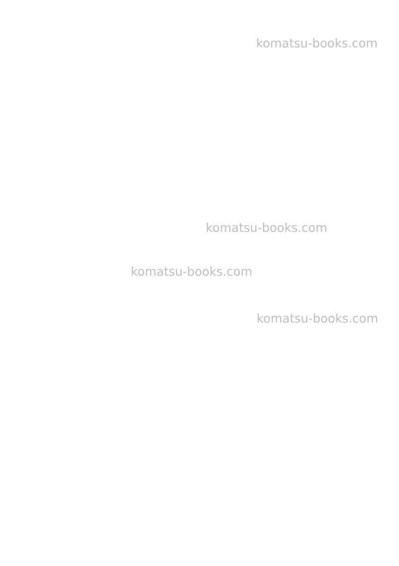 Komatsu pw130es-6gbr-k Operation manual cover Page 2