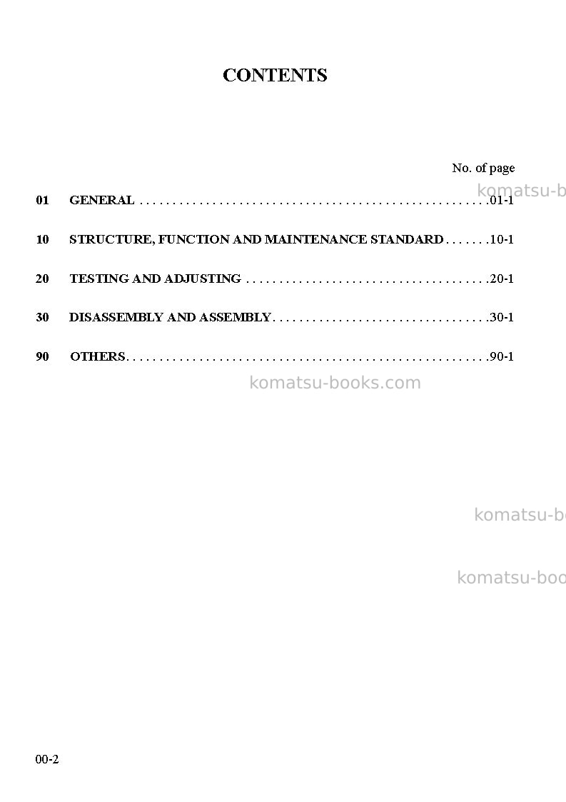 Komatsu pc210nlc-7gbr-k Repair & maintenance cover Page 2 Komatsu pc210nlc-7gbr-k Repair & maintenance cover Page 2