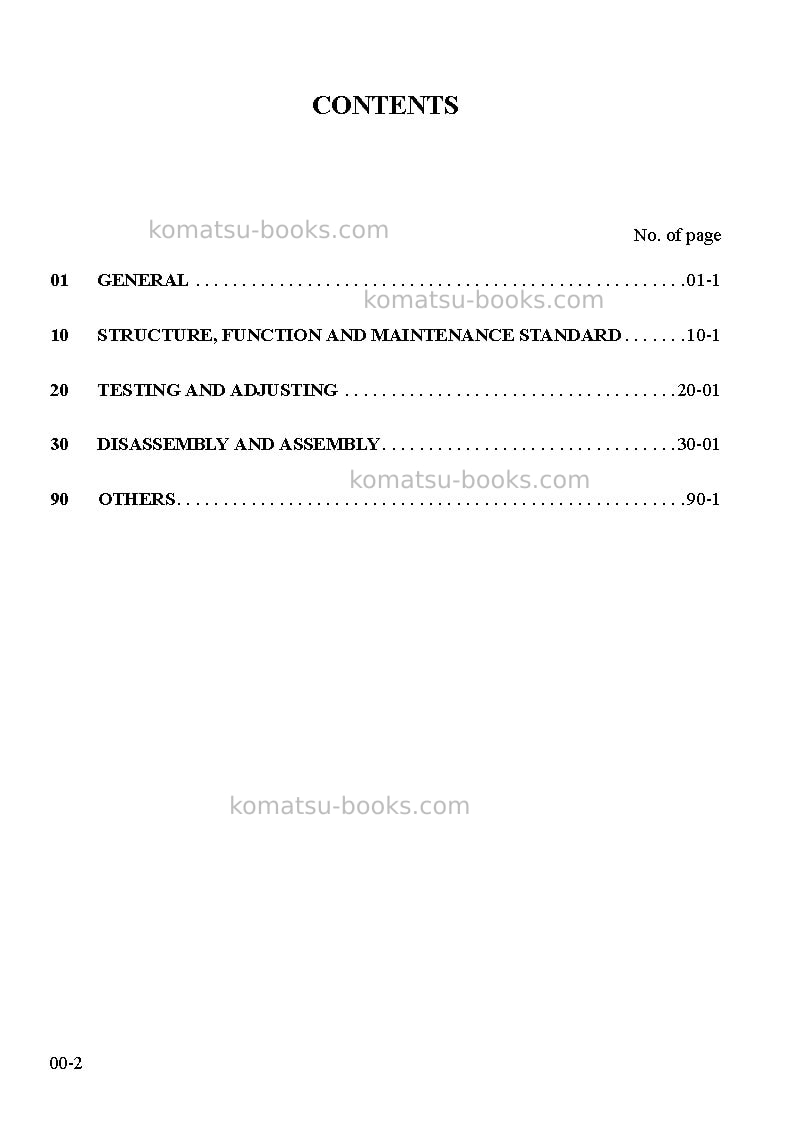 Komatsu pc180lc-7gbr-k Repair & maintenance cover Page 2 Komatsu pc180lc-7gbr-k Repair & maintenance cover Page 2