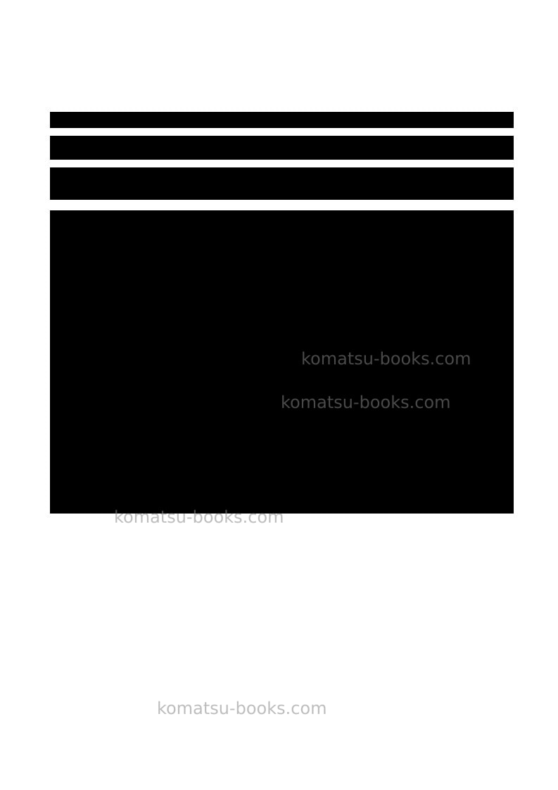 Komatsu pc130-8gbr Repair & maintenance cover Page 2