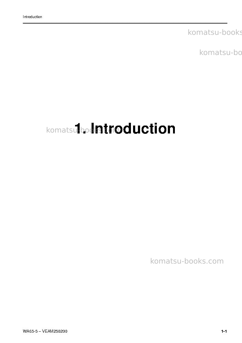 Komatsu wa65-5deu-wa Operation manual cover Page 2 Komatsu wa65-5deu-wa Operation manual cover Page 2