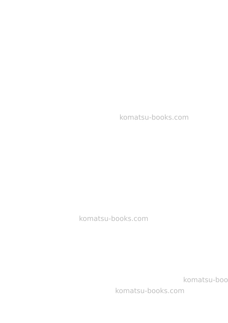 Komatsu pw180-10deu Repair & maintenance cover Page 2