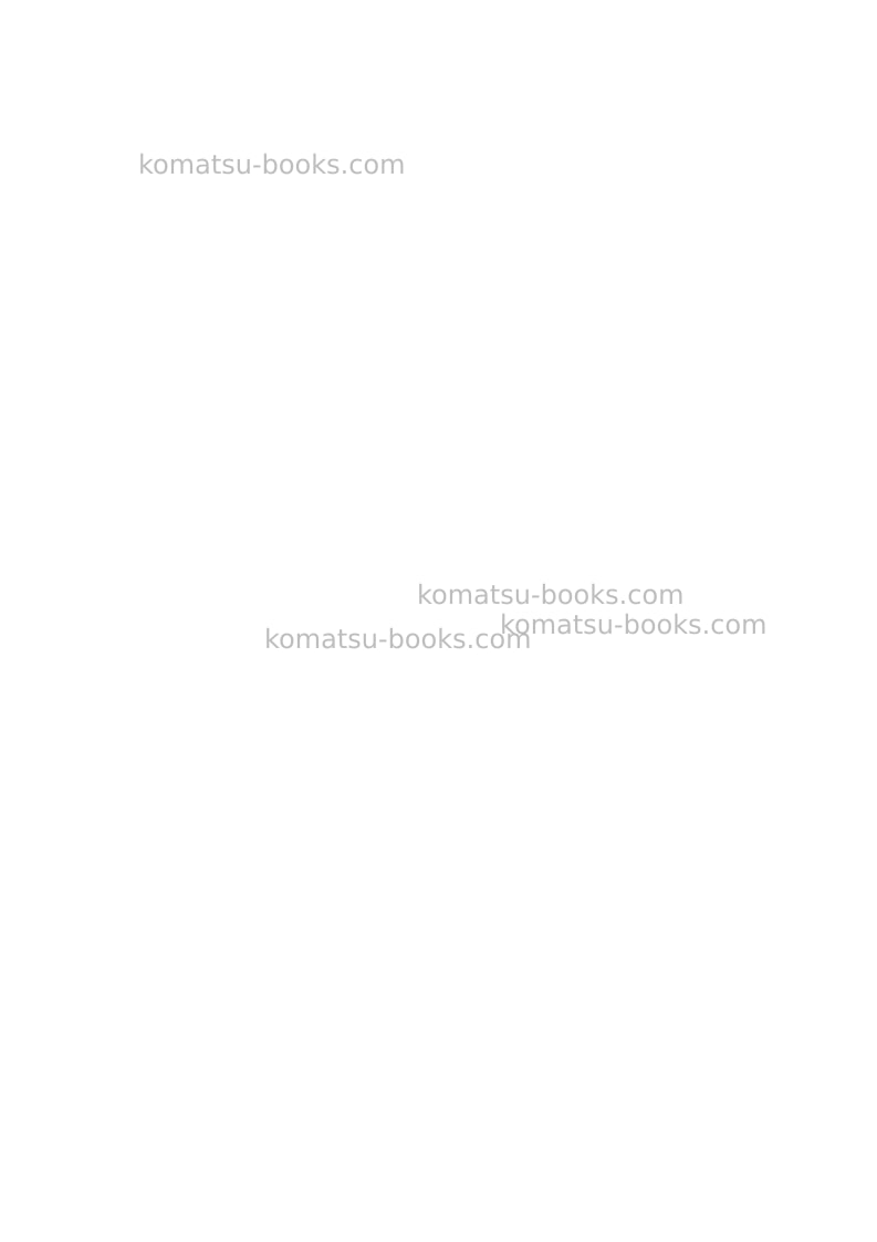 Komatsu wh609-1ita Operation manual cover Page 2 Komatsu wh609-1ita Operation manual cover Page 2