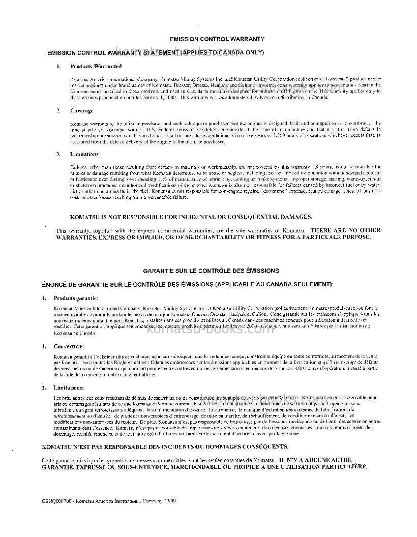 Komatsu pc95r-2ita Operation manual cover Page 2 Komatsu pc95r-2ita Operation manual cover Page 2