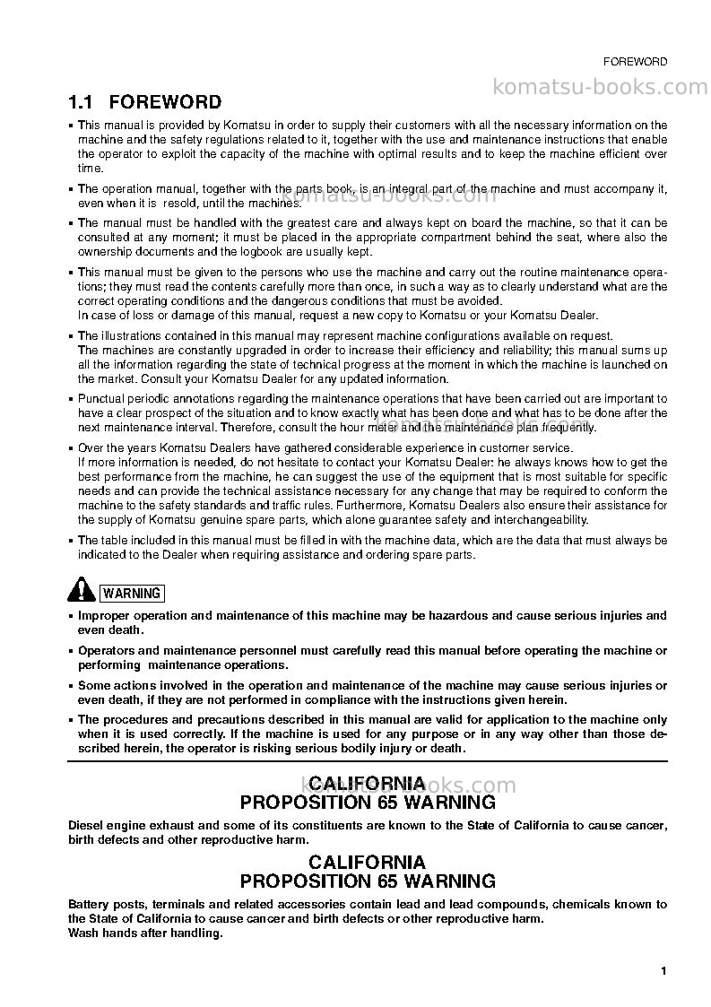 Komatsu pc15r-8ita Operation manual cover Page 2 Komatsu pc15r-8ita Operation manual cover Page 2