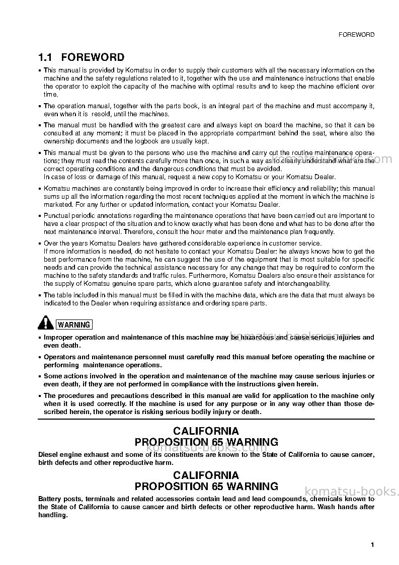 Komatsu pc27r-8jpn Operation manual cover Page 2 Komatsu pc27r-8jpn Operation manual cover Page 2