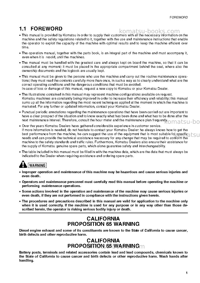 Komatsu pc27r-8jpn Operation manual cover Page 2 Komatsu pc27r-8jpn Operation manual cover Page 2