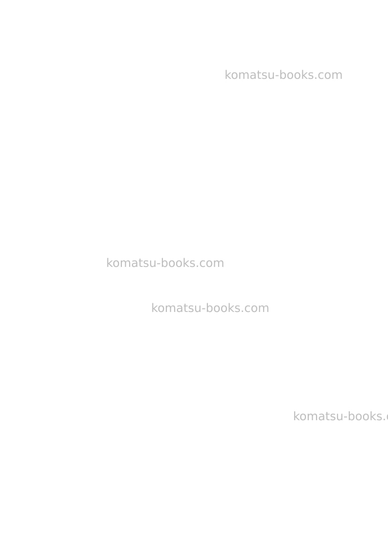 Komatsu pw110r-1ita Repair & maintenance cover Page 2