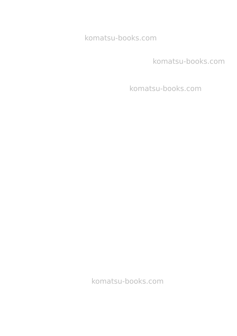 Komatsu pc95r-2ita Repair & maintenance cover Page 2