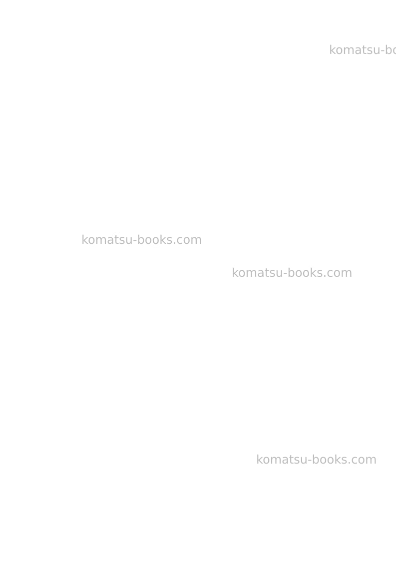 Komatsu wh714-1ita Repair & maintenance cover Page 2 Komatsu wh714-1ita Repair & maintenance cover Page 2