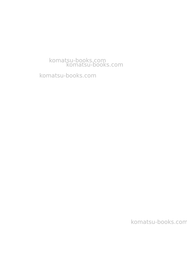 Komatsu ck20-1ita Operation manual cover Page 2 Komatsu ck20-1ita Operation manual cover Page 2