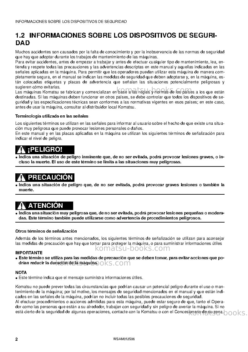 Komatsu pc26mr-3ita Manual de operación cover Page 2 Komatsu pc26mr-3ita Manual de operación cover Page 2