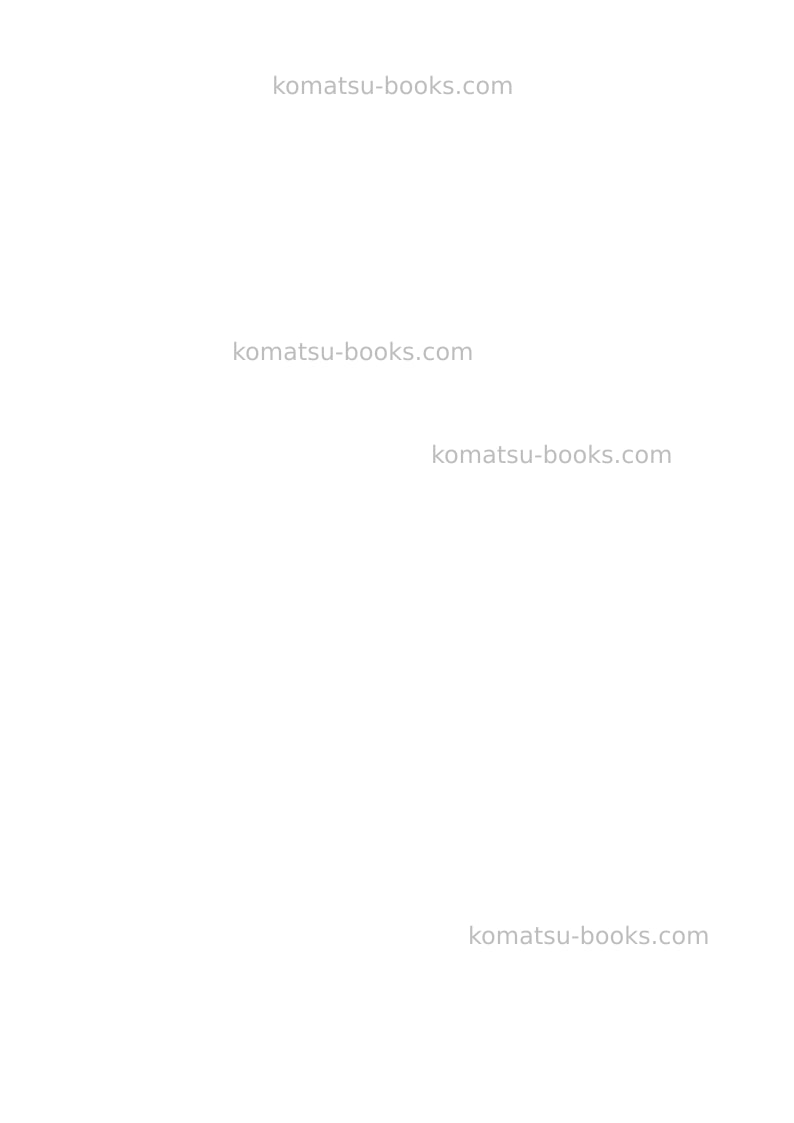 Komatsu pc22mr-3ita Operation manual cover Page 2