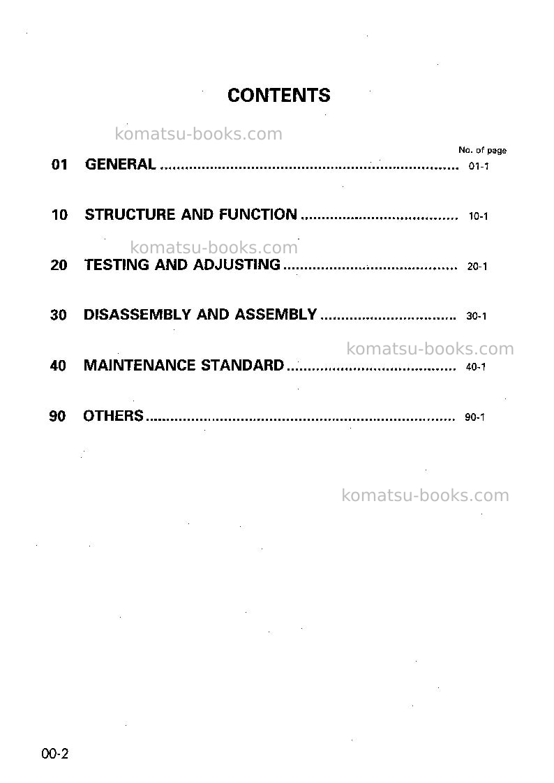 Komatsu pc750-6gbr-auto greasing Repair & maintenance cover Page 2 Komatsu pc750-6gbr-auto greasing Repair & maintenance cover Page 2