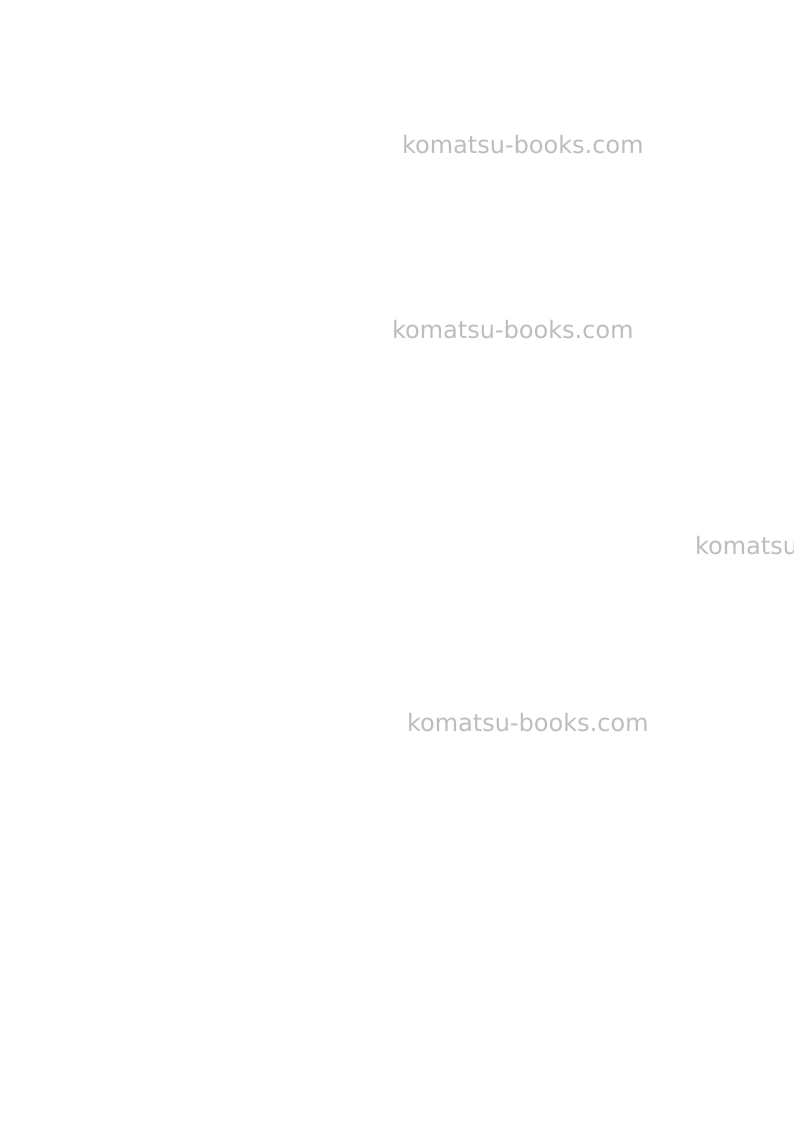 Komatsu w170-1jpn Operation manual cover Page 2 Komatsu w170-1jpn Operation manual cover Page 2