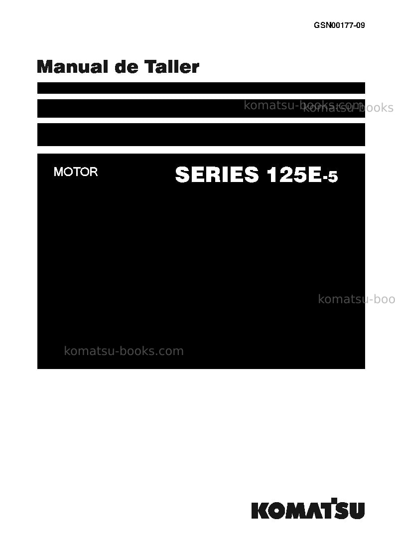 Komatsu 125e-5 seriesjpn Reparación y mantenimiento cover Page 3 Komatsu 125e-5 seriesjpn Reparación y mantenimiento cover Page 3