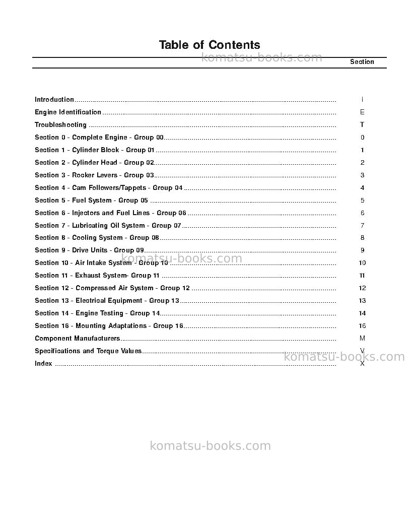 Komatsu qsk19usa Repair & maintenance cover Page 3