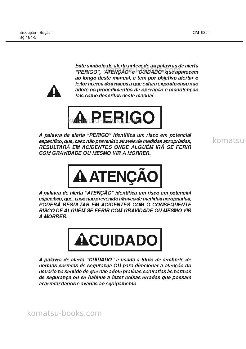 Komatsu 830eusa Manual de operação capa Página 3