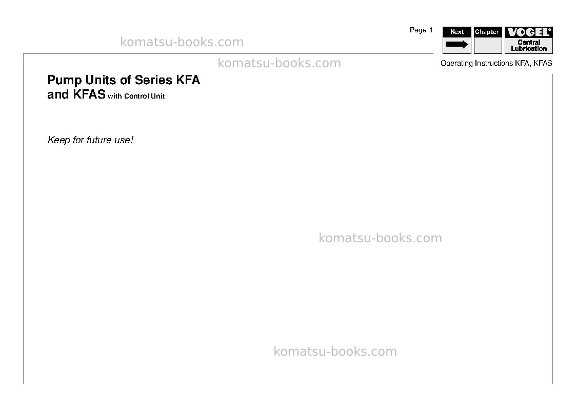 Komatsu central lubdeu Repair & maintenance cover Page 3