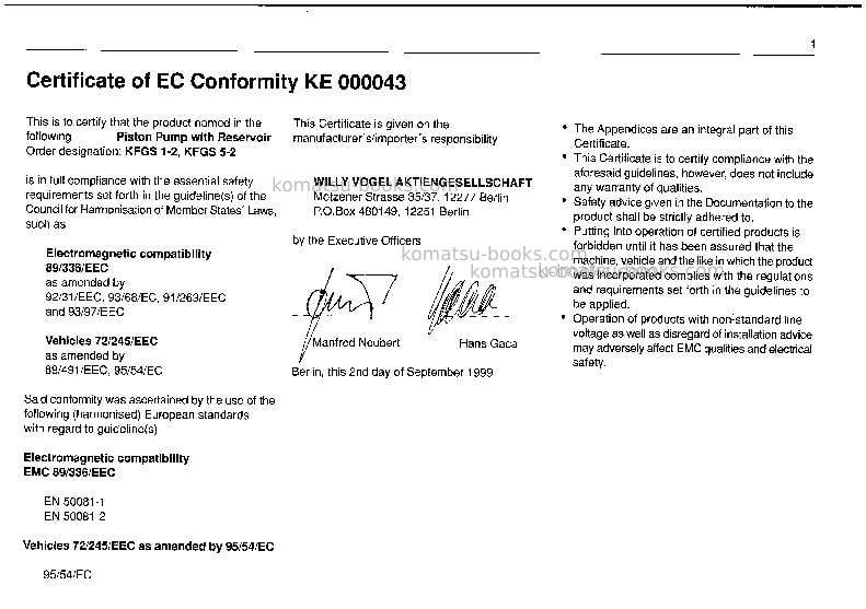 Komatsu central lubdeu Operation manual cover Page 3 Komatsu central lubdeu Operation manual cover Page 3