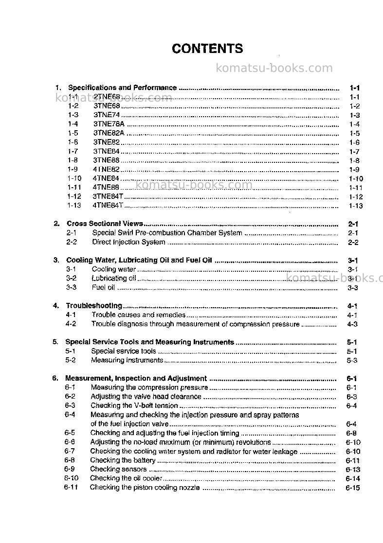 Komatsu s4d84e-1jpn-yanmar Repair & maintenance cover Page 3