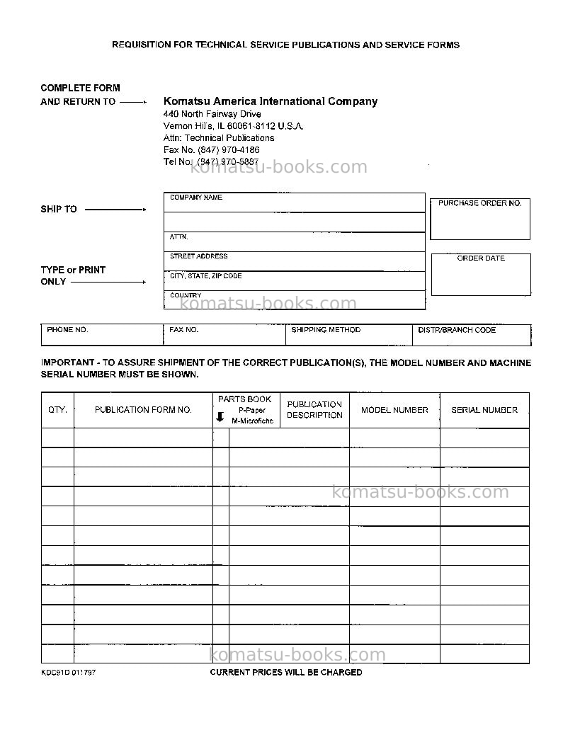 Komatsu wa500-3usa-l Operation manual cover Page 3 Komatsu wa500-3usa-l Operation manual cover Page 3