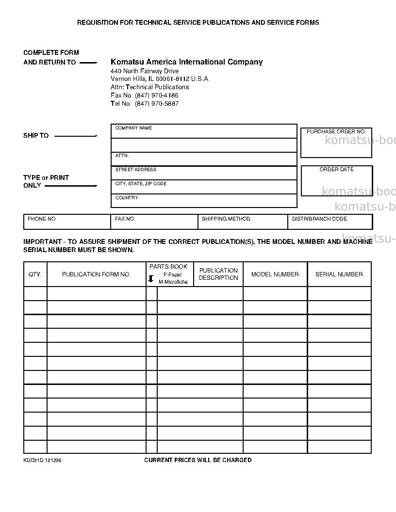 Komatsu wa250pt-3usa-l Operation manual cover Page 3