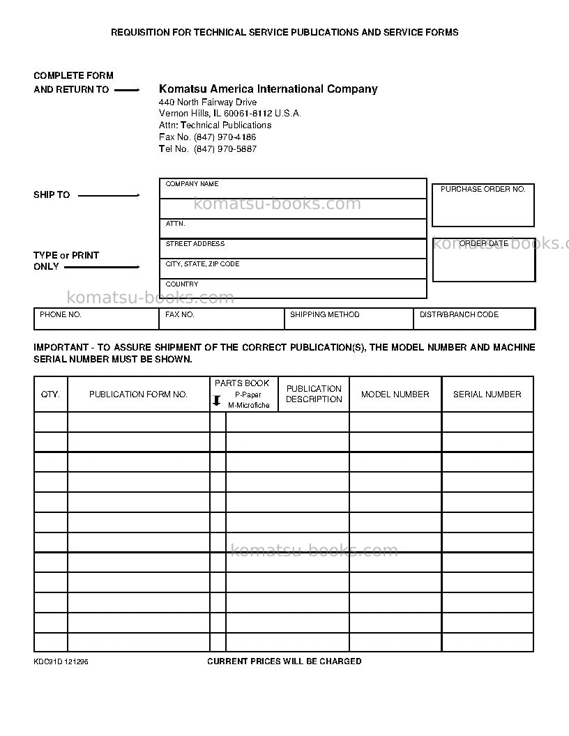 Komatsu wa180pt-3usa-l Operation manual cover Page 3