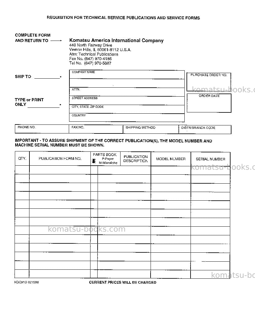 Komatsu wa600-3usa-l Operation manual cover Page 3 Komatsu wa600-3usa-l Operation manual cover Page 3