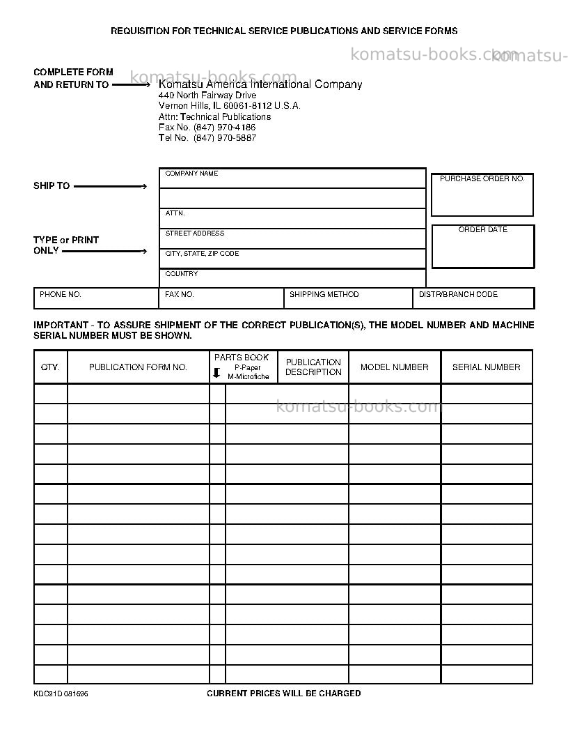 Komatsu pc270lc-6usa-le Operation manual cover Page 3