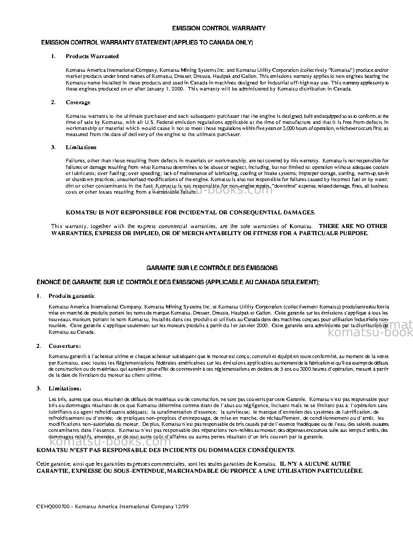 Komatsu 930e-2usa-se Operation manual cover Page 3